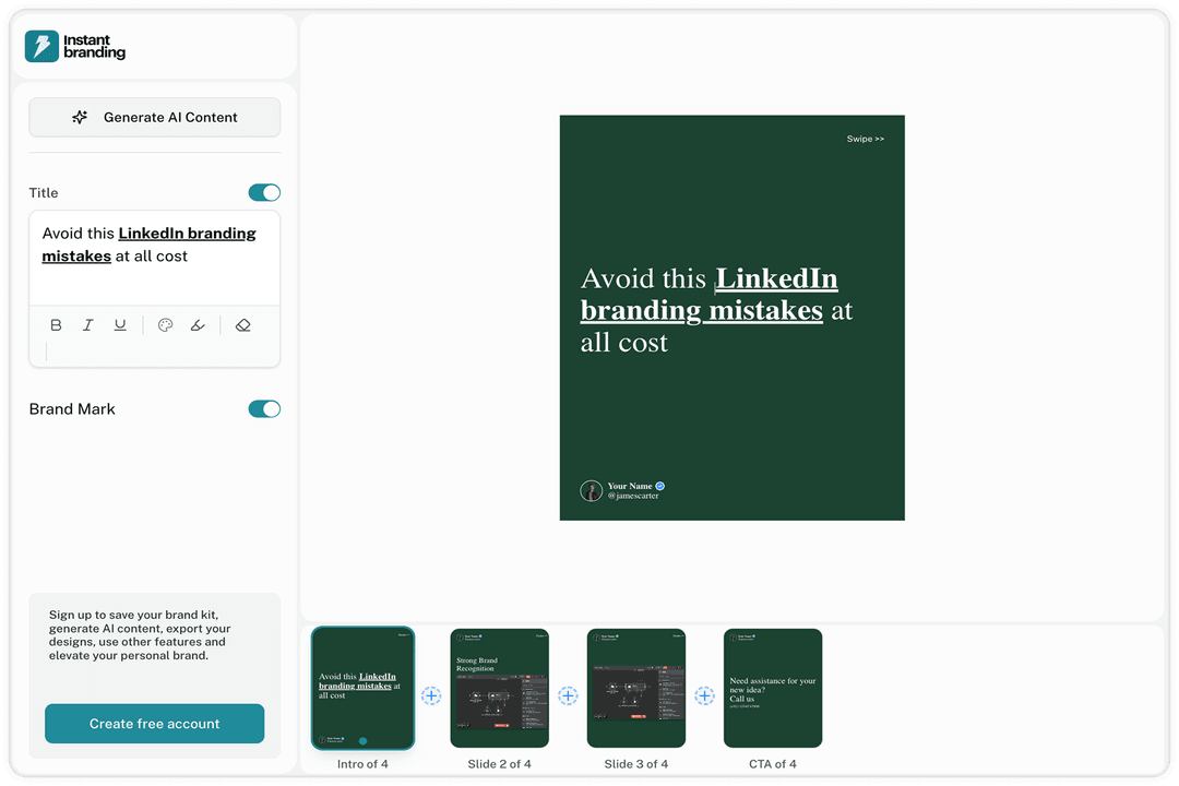 AI carousel generator